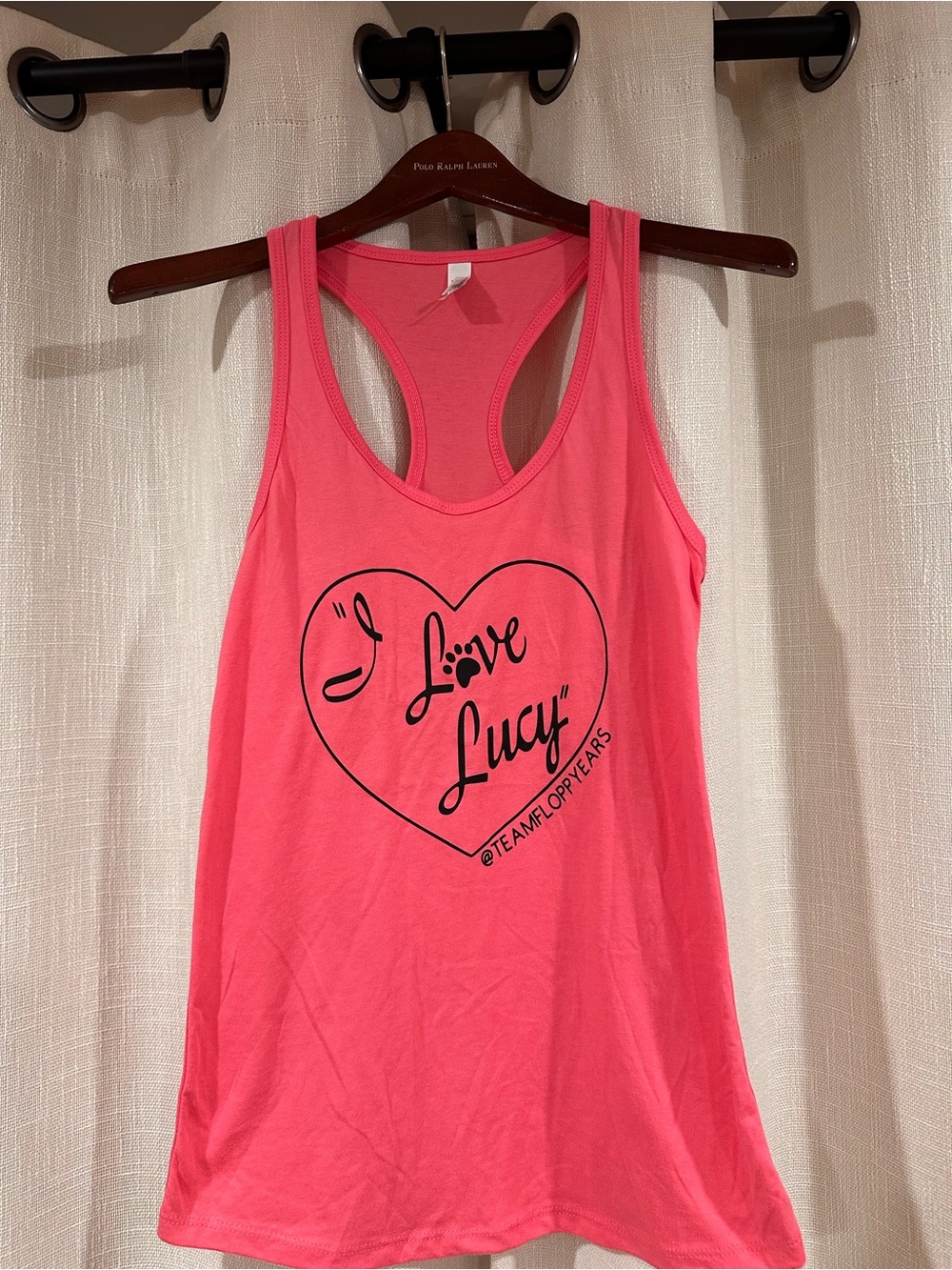 "I Love Lucy" Pink Racerback Tank Top